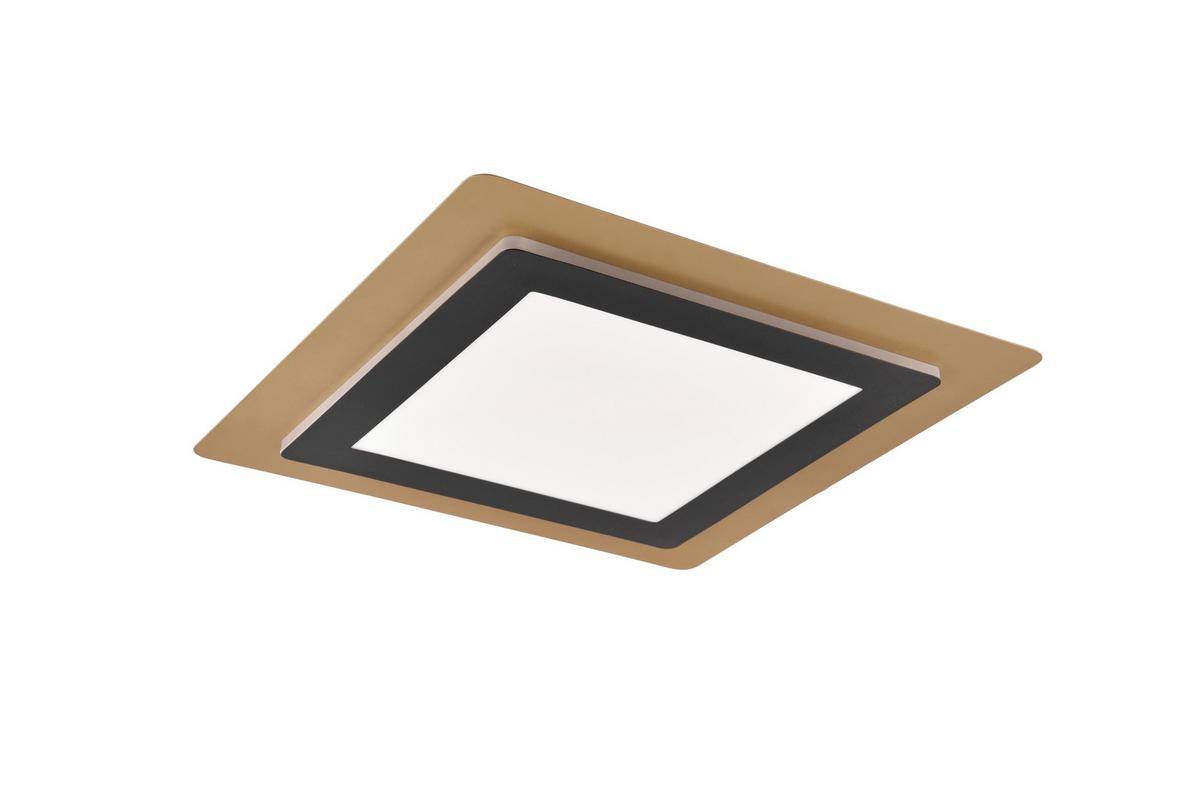 Led-deckenleuchte 641510280 Morgan - Goldfarben/Schwarz, Design, Metall (45/45/4,2cm) - Trio Leuchten