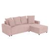 Ecksofa Time Rosa S: 178x248 cm - Schwarz/Rosa, Design, Textil (178/248cm) - MID.YOU