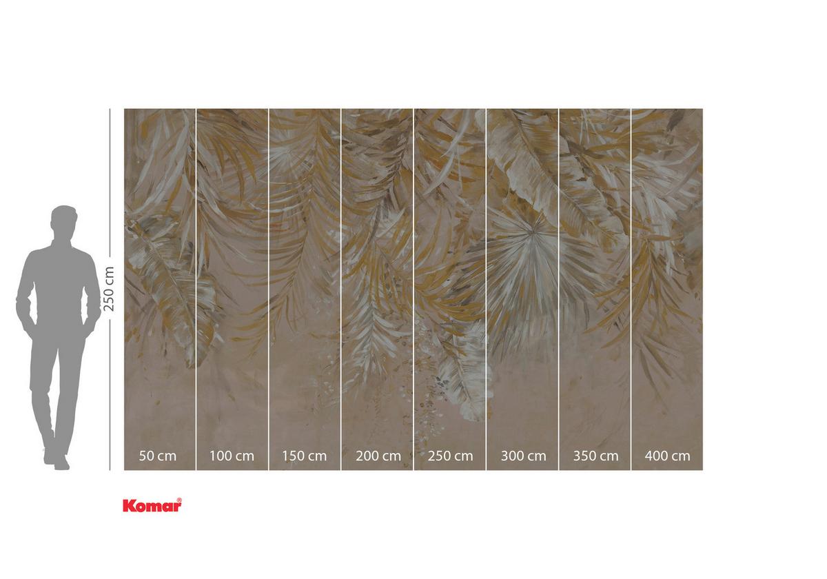 Vliestapete Coco Champagne - Multicolor, Basics (400/250cm) - Komar
