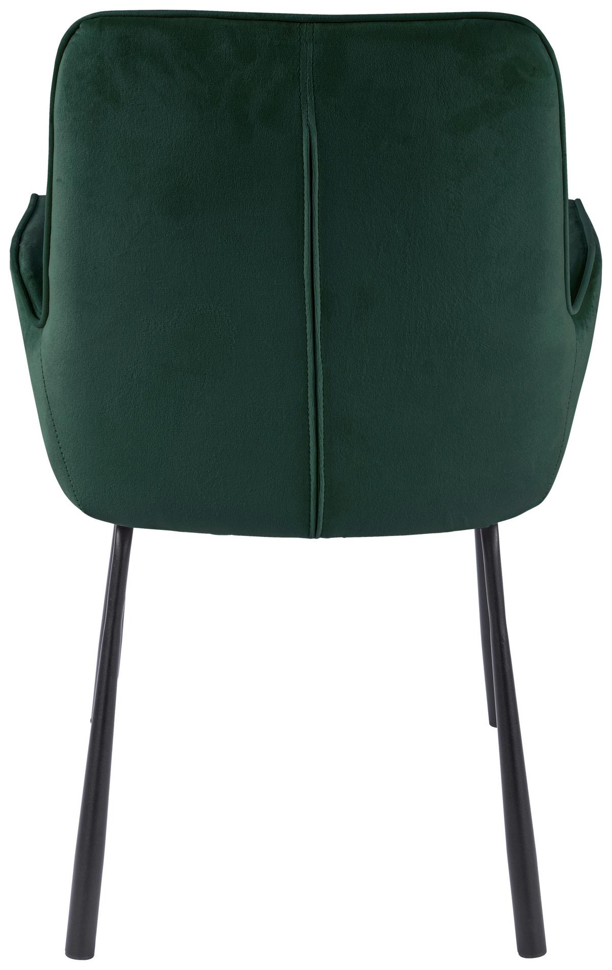 STOLIČKA S PODRÚČKAMI ELIOT 125 - čierna/zelená, Modern, kov/textil (57/87/58,5cm) - MID.YOU