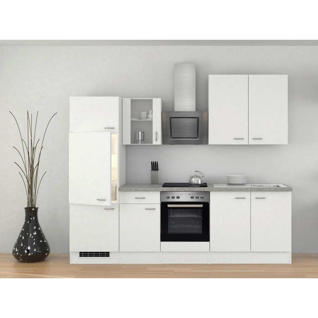 Küchenzeile Wito M. Geräten 270 Cm Grau/weiß Modern