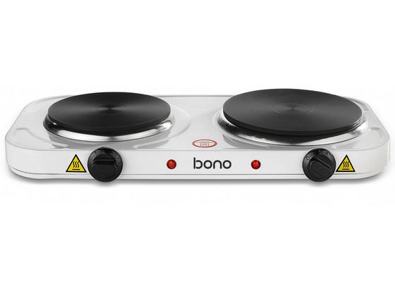 Doppelkochplatte Wendy - Schwarz/Weiß, KONVENTIONELL, Kunststoff/Metall (48.5/24/7cm) - Bono Doppelkochplatte Wendy - Schwarz/Weiß, KONVENTIONELL, Kunststoff/Metall (48.5/24/7cm) - Bono
