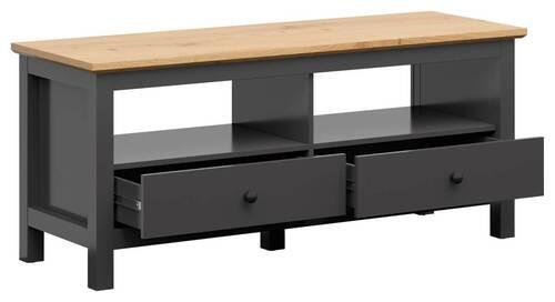 Lowboard Hesen TV Stand - Graphitfarben/Eiche Artisan, Design, Holzwerkstoff (137/59/47cm)