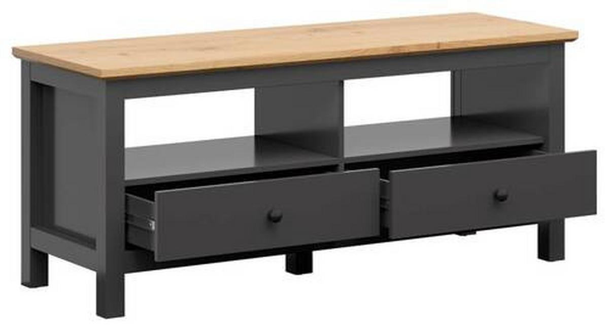 Lowboard Hesen Tv Stand - Graphitfarben/Eiche Artisan, Design, Holzwerkstoff (137/59/47cm)
