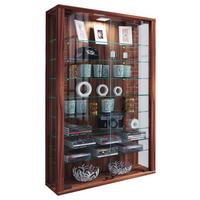 Vitrine Vitrosa Nussbaumfarben Dekor B: 59 cm - Nussbaumfarben/Schwarz, Design, Glas/Holzwerkstoff (59/91/18cm) - MID.YOU