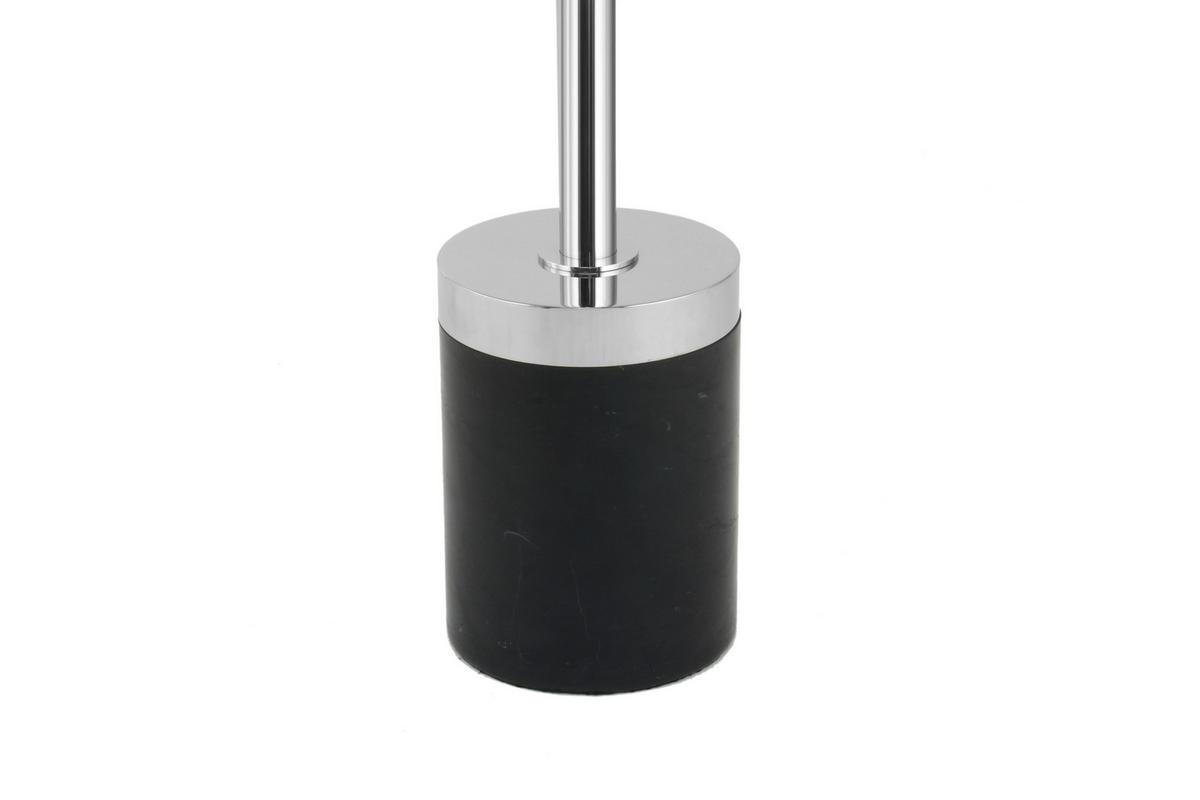 Beistelltisch Lana 125 Schwarz/Silberfarben B: 53 cm - Silberfarben/Schwarz, Design, Glas/Stein (46/46/53cm) - Kayoom