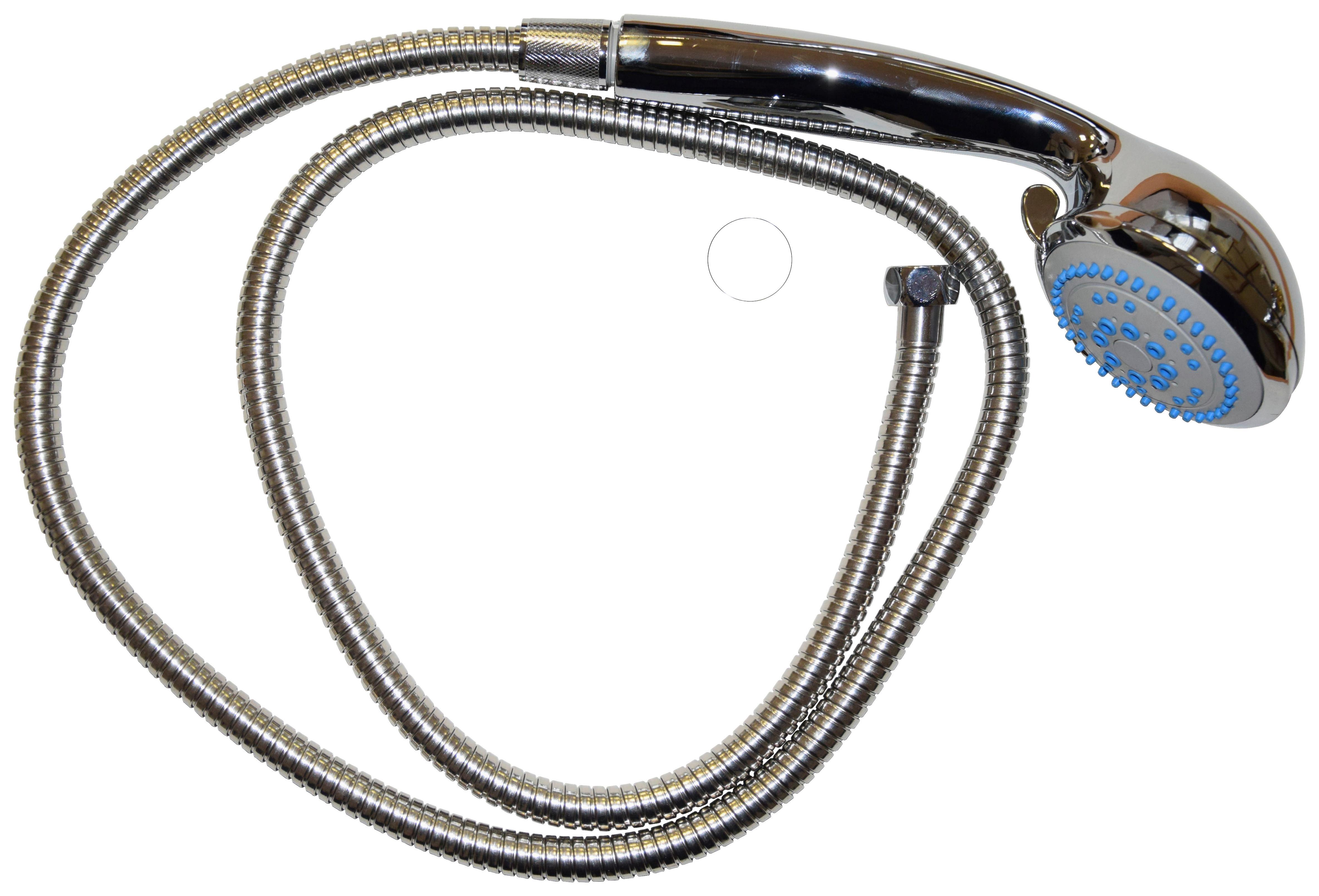 Handbrause Chromfarben Verstellbar - Chromfarben, Basics, Metall (46,50/33,50/63,50cm)