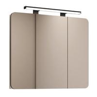 Spiegelschrank Capri Weiß B: 85 cm - Weiß, MODERN, Glas/Holz (85/74/18cm) - Stylife