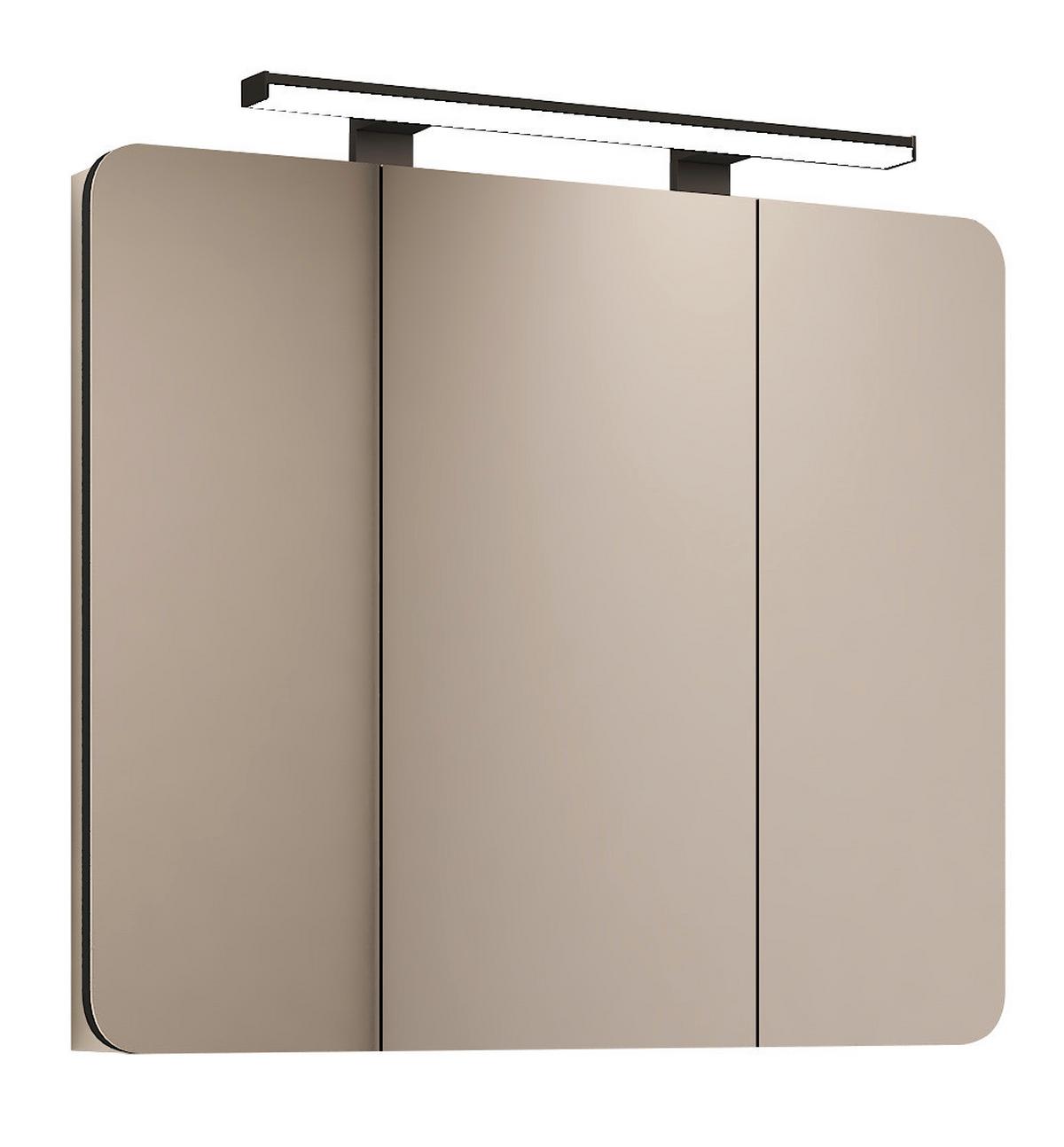 Spiegelschrank Capri Weiß B: 85 cm - Weiß, MODERN, Glas/Holz (85/74/18cm) - Stylife