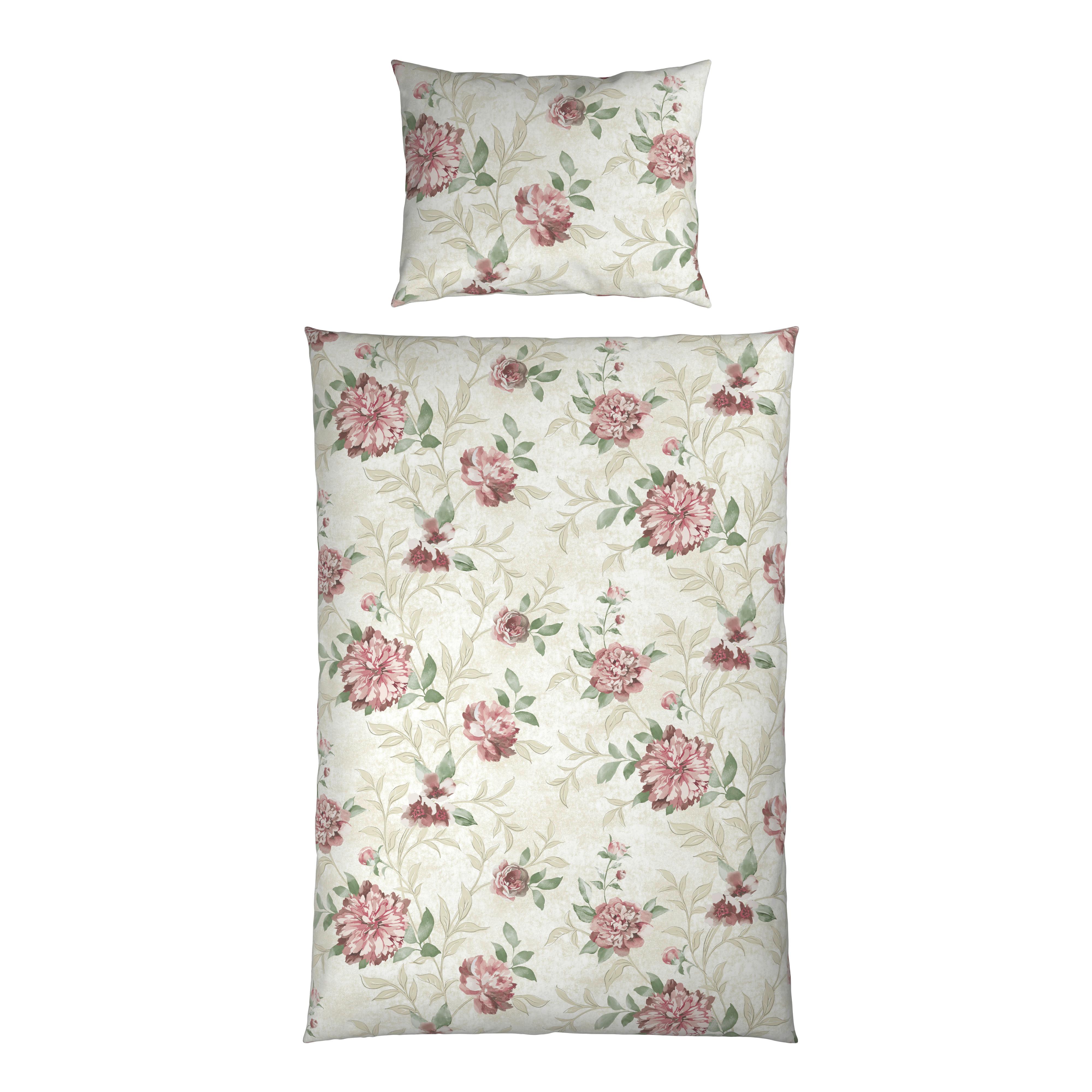 Bettwäsche Alice - Beige/Rosa, ROMANTIK / LANDHAUS, Textil - James Wood