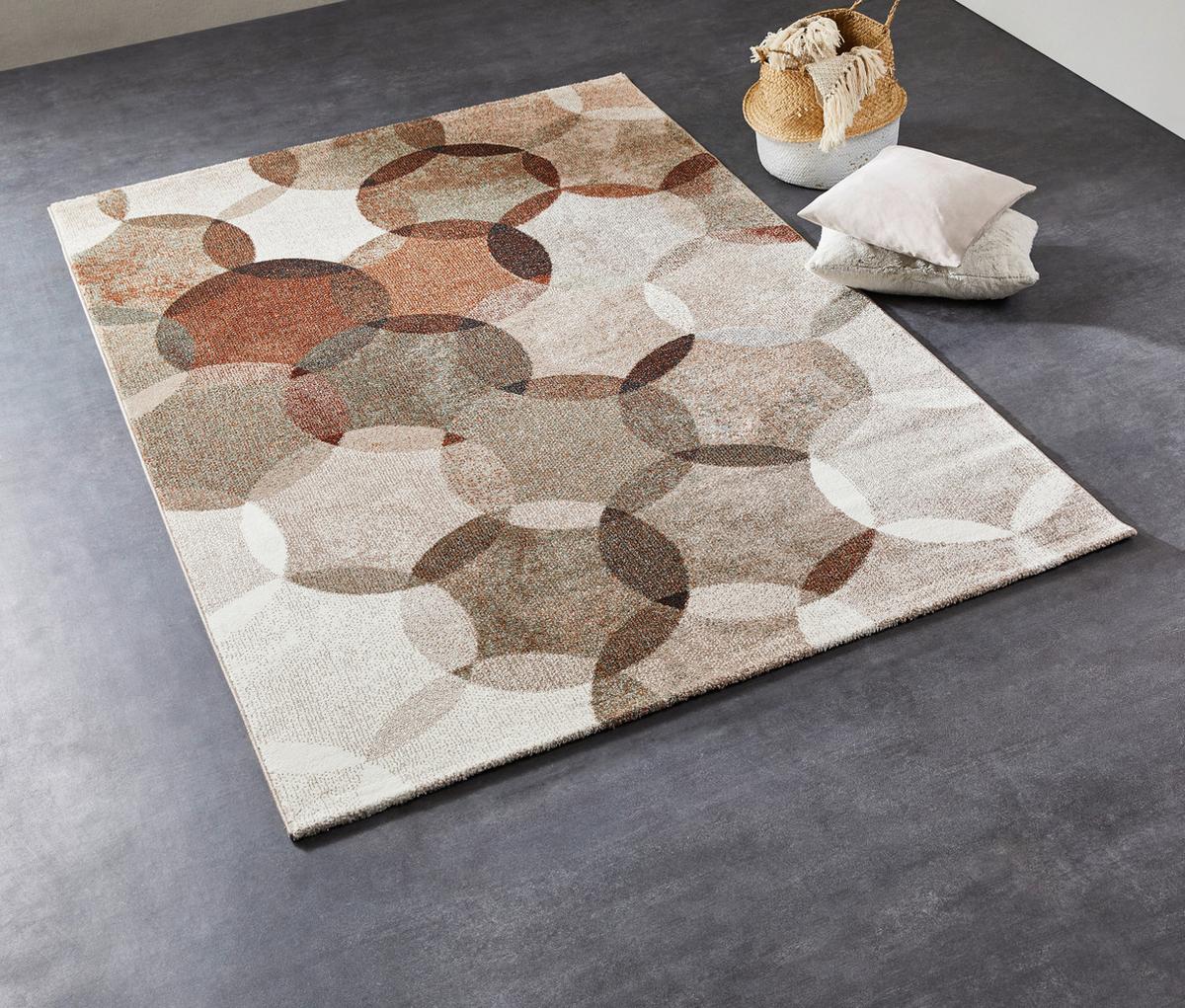 Webteppich Beige/braun Graphik Modernina 80x150 Cm - Rotbraun/Beige, Design, Textil (80/150cm) - Esprit