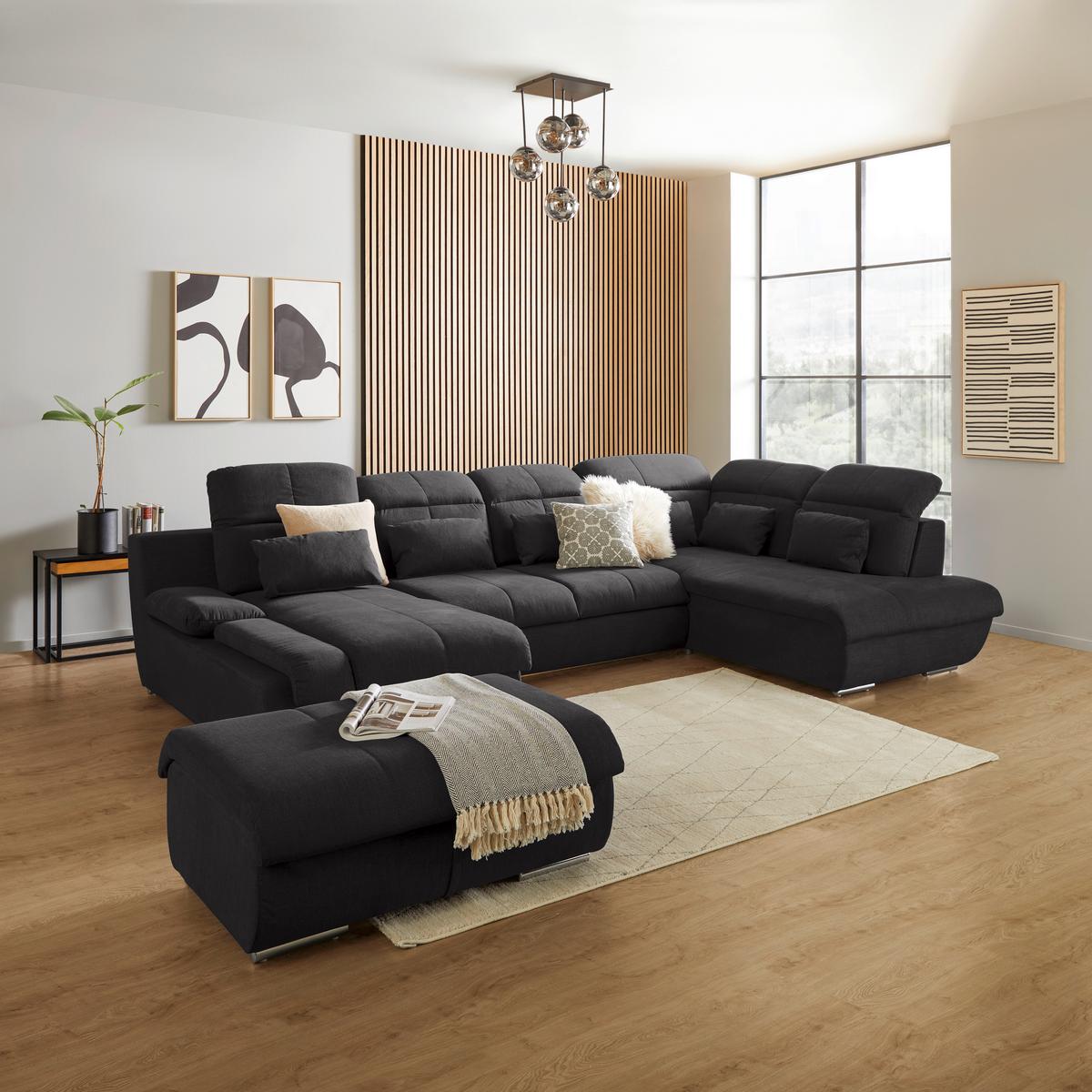 Hocker Multi - Chromfarben/Anthrazit, MODERN, Textil (100/43/80cm) - Luca Bessoni