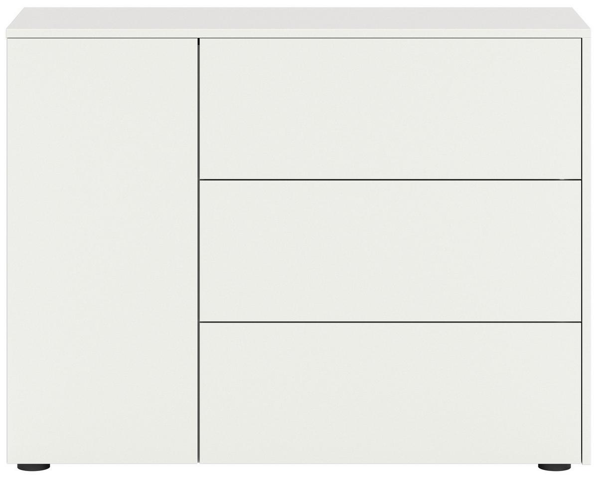 Sideboard Samba Weiß B: 105 Cm - Weiß, Design, Holzwerkstoff (105/80/37cm) - MID.YOU