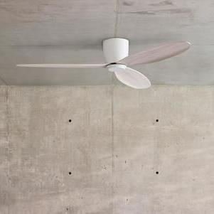 Deckenventilator Airfusion Weiß/Eiche, 3 Flügel - Eichefarben/Weiß, Basics, Holzwerkstoff/Kunststoff (132/19cm)
