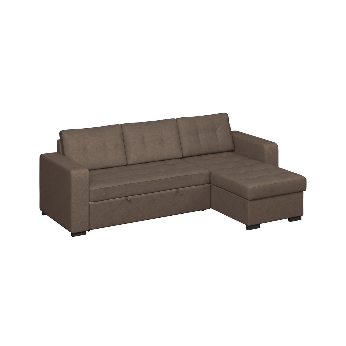 Ecksofa Turin Braun, 239x160cm - Braun, Trend, Holz/Textil (239/160cm)