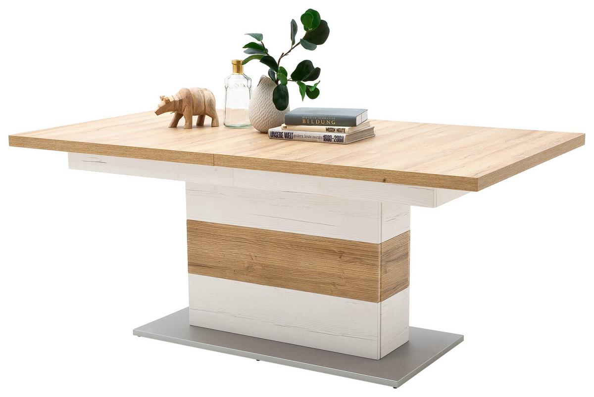 Esstisch Brixen 180-280x100 Cm Eiche/pinie Dekor - Eichefarben/Pinienfarben, LIFESTYLE, Holzwerkstoff (180-280/100/77cm) - Livetastic