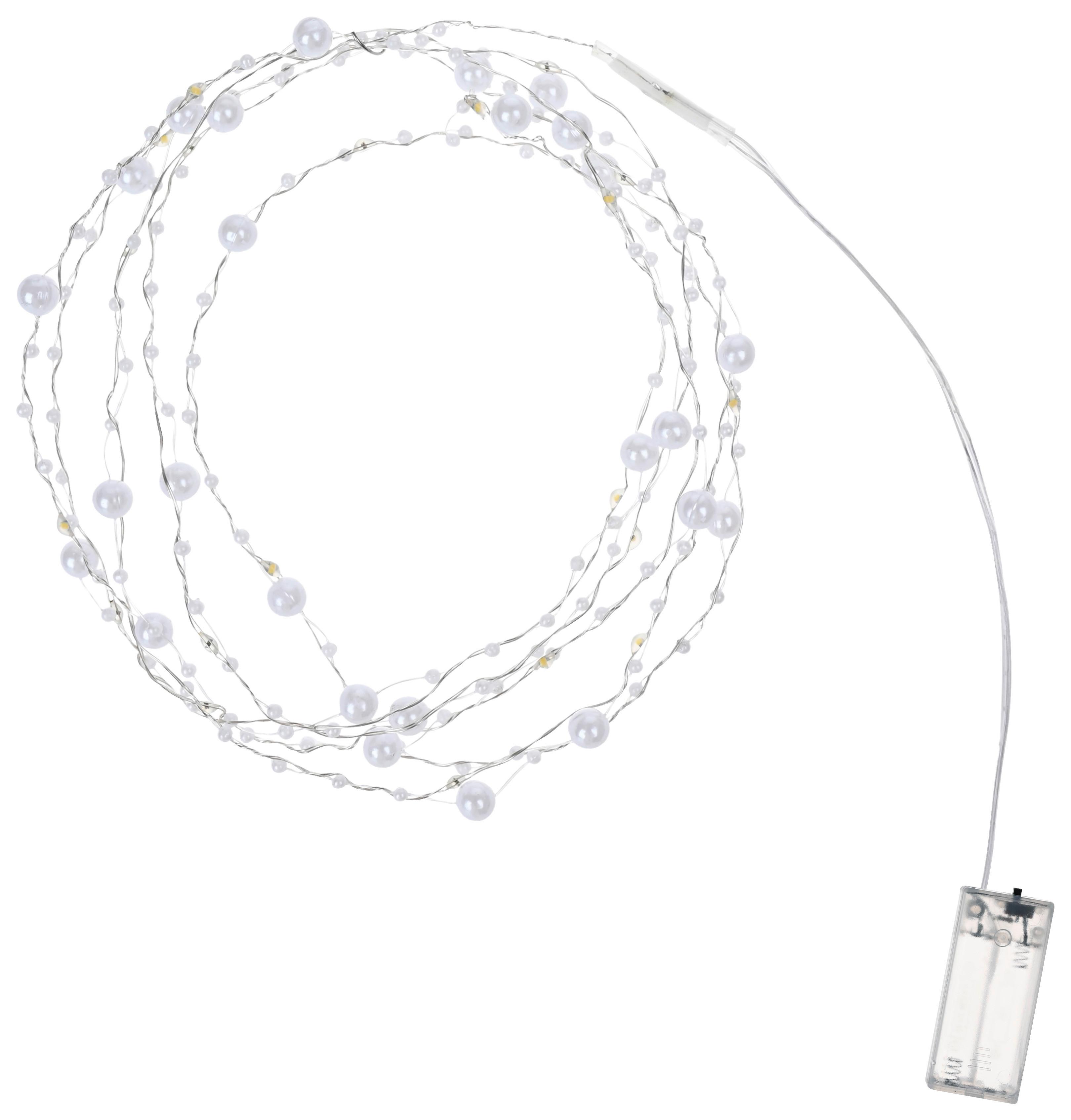 Světelný řetěz 20LED/teplá bílá - průhledné, Konvenční, kov/plast (180cm) - Mömax