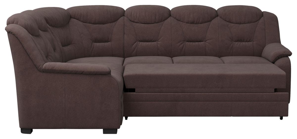 Ecksofa Marcus Braun S: 211x263 Cm - Schwarz/Braun, Basics, Textil (211/263cm) - MID.YOU