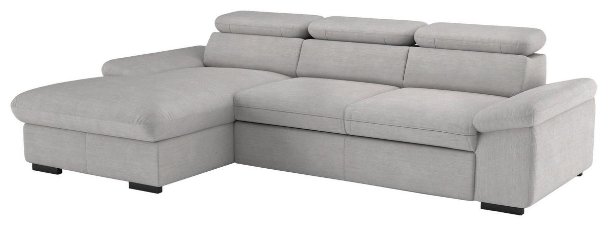 Ecksofa Lola, Hellgrau S: 165x250 Cm - Hellgrau/Schwarz, Design, Textil (165/250cm) - Livetastic