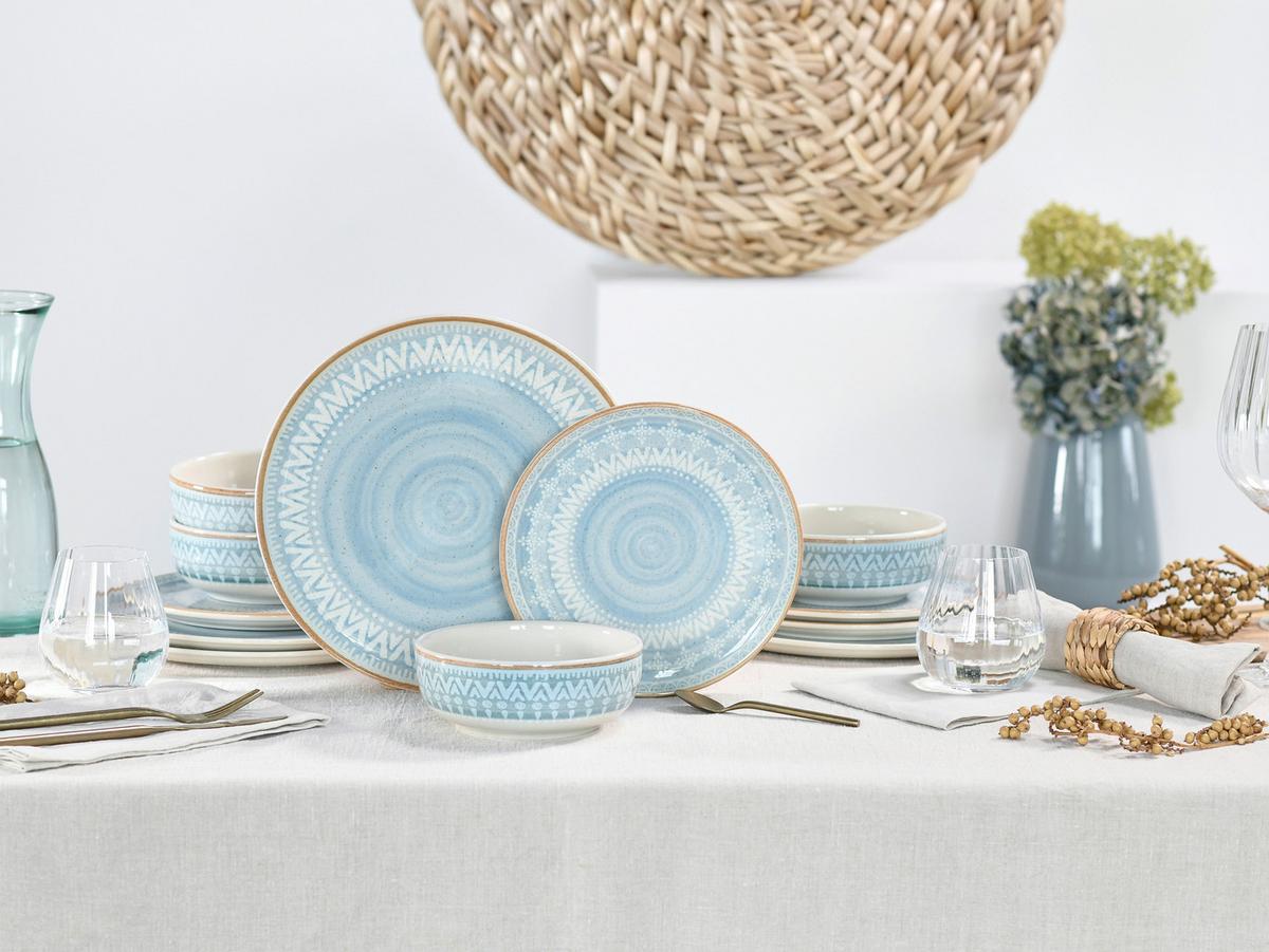 KOMBISERVICE CONGO AZUL - Hellblau, Basics, Keramik (31,8/23,5/29,1cm) - Creatable
