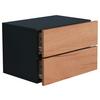 Nachtkästchen USAl L B: 45 cm Schwarz/Eiche Dekor - Eichefarben/Schwarz, MODERN, Holzwerkstoff (45/30/32cm) - MID.YOU