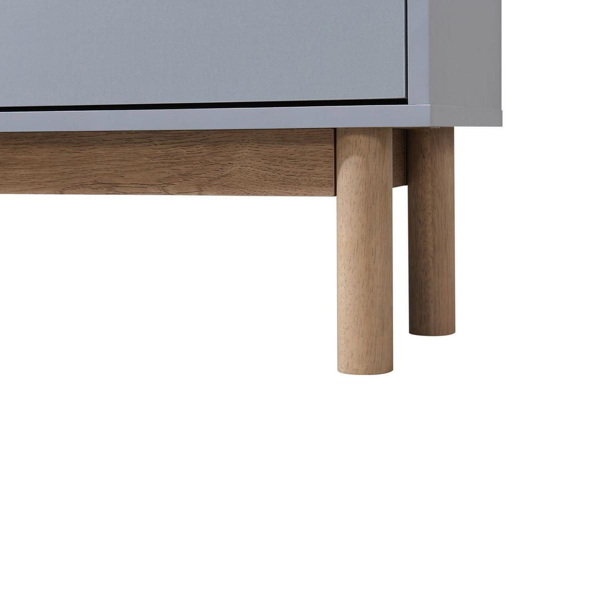 Schuhkipper Melanie Grau/ Eiche Dekor B: 58 Cm - Eichefarben/Grau, Design, Holzwerkstoff (58/131/25cm) - MID.YOU