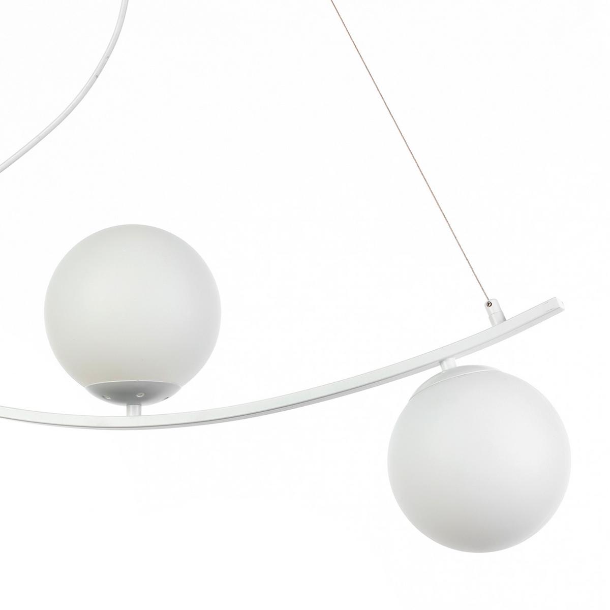 Hängeleuchte Weiß L: 73 cm 6w - Weiß, Design, Kunststoff/Metall (73/15/90cm)