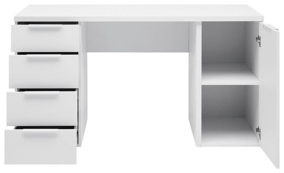 Psací stůl CARLOS WEISS - bílá, Moderní, kompozitní dřevo (146/75/60cm) - Mömax