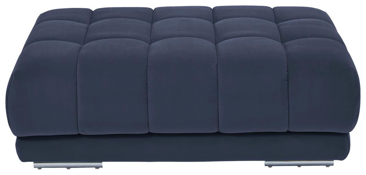 Taburet IBA, tmavě modrý - tmavě modrá, Lifestyle, textil (126/42/76cm)