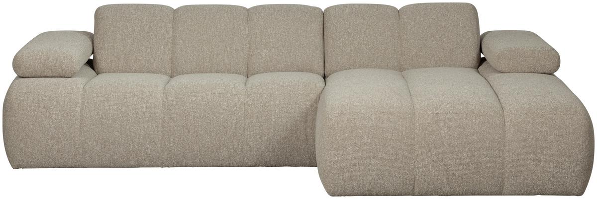 Ecksofa Mojo Beige S: 284x160 Cm - Beige/Schwarz, Design, Textil (284/160cm) - Livetastic