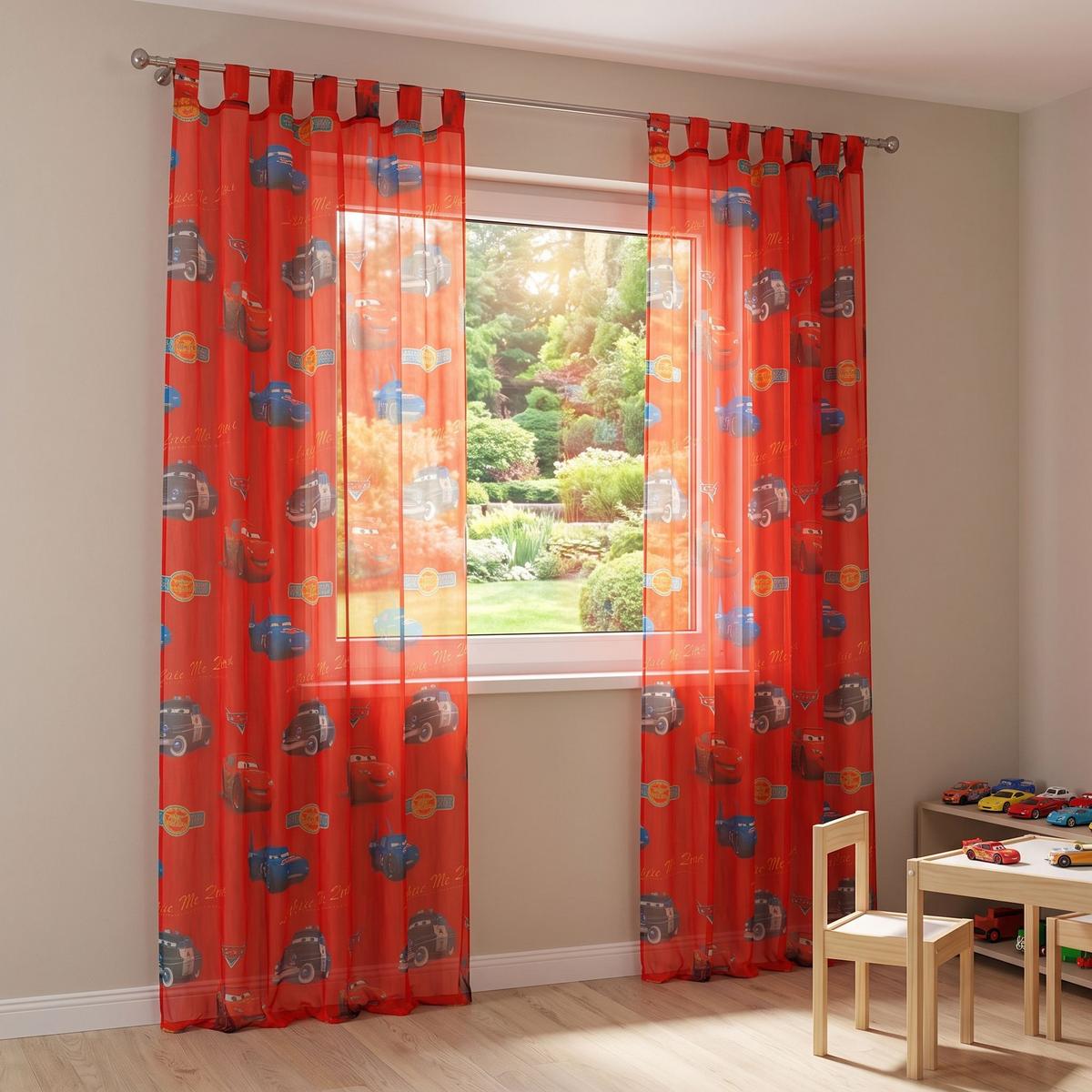 Vorhang mit Schlaufen Cars 140x250 cm - Rot, LIFESTYLE, Textil (140/250cm) - Disney