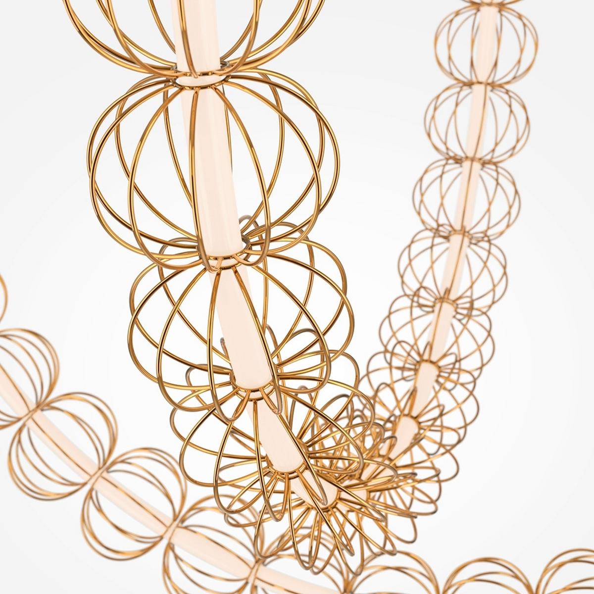 Pendelleuchte Golden Cage - Goldfarben, MODERN, Metall (153,7/32/84cm) - MAYTONI