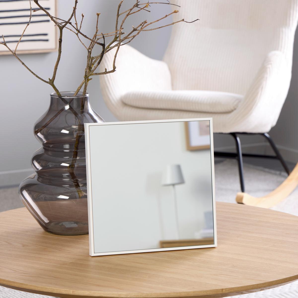 Spiegel Cora Weiß B: 26xm - Weiß, MODERN, Glas/Holzwerkstoff (26/26cm)