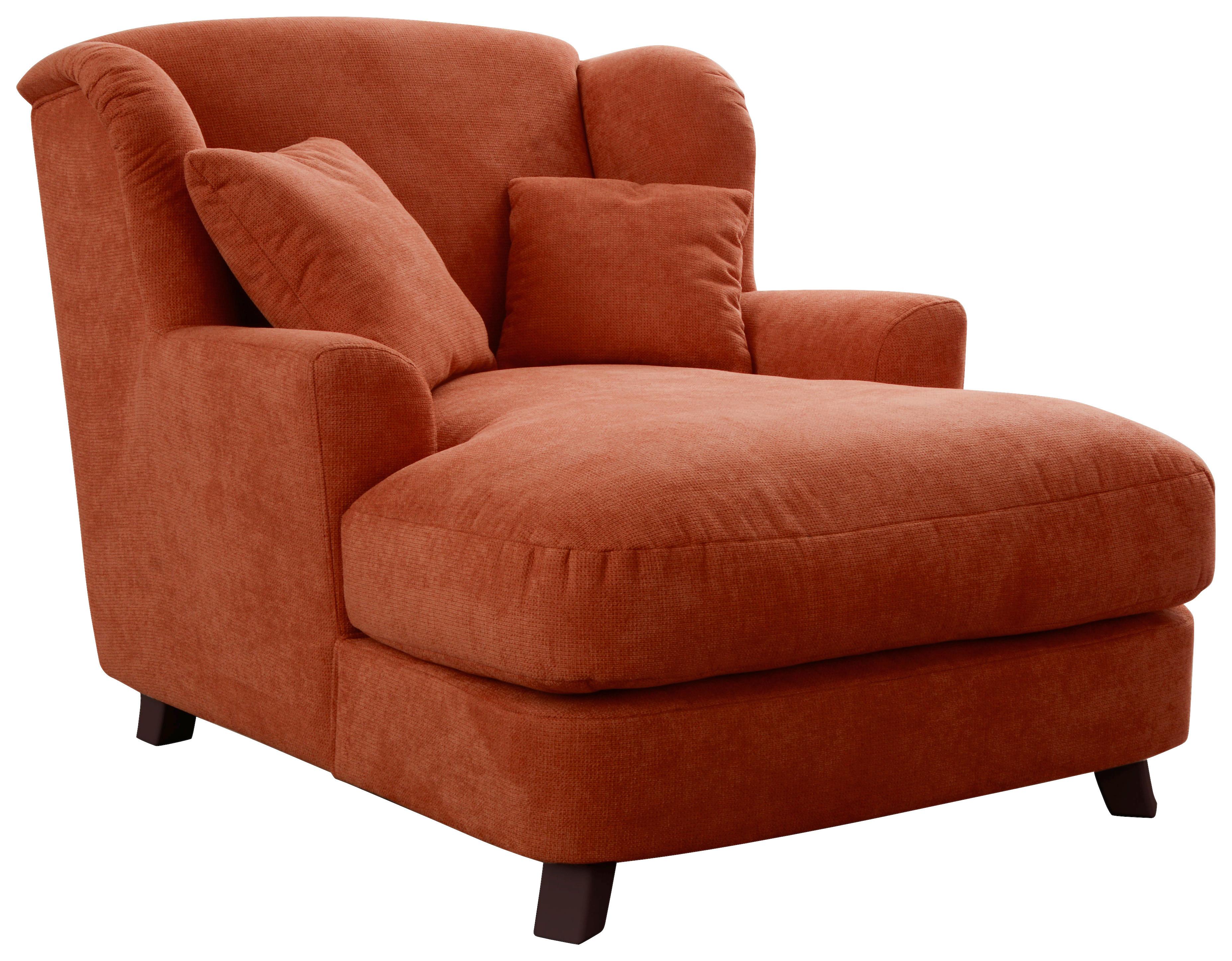 XXXL-Sessel Asado Terracotta teilmassiv, B: 109 cm - Dunkelbraun/Terracotta, MODERN, Holzwerkstoff/Textil (109/104/145cm) - Sit & More