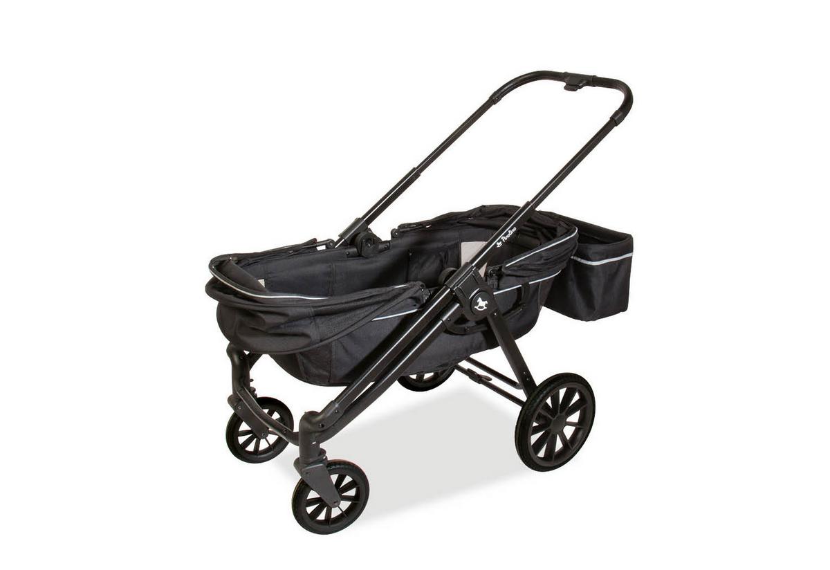 Bollerwagen 2 in 1 Kinder- und Bollerwagen - Schwarz, Basics, Kunststoff/Textil (120/65/105cm) - Pinolino