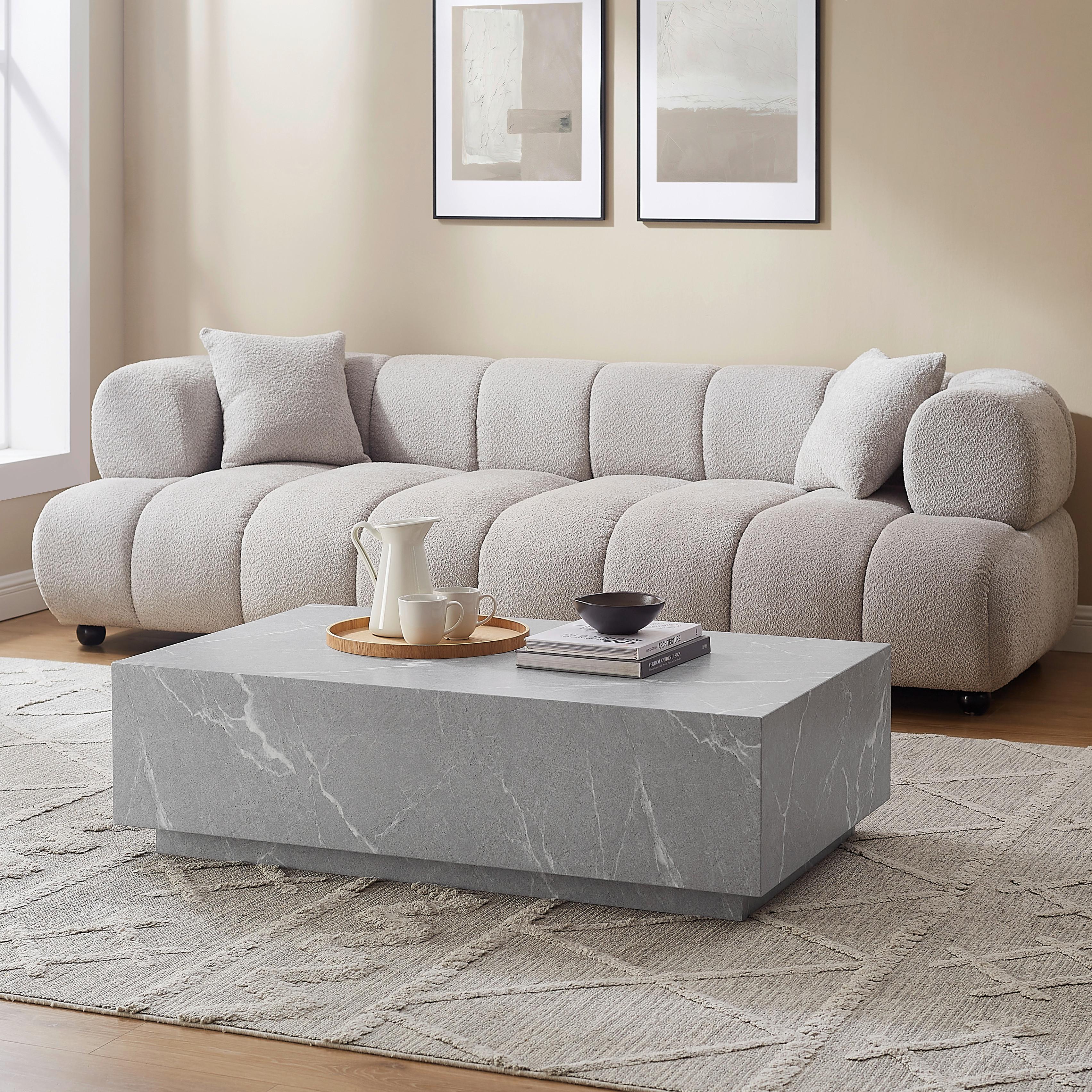 Couchtisch Grau B: 75 Cm - Grau, Design, Holzwerkstoff (120/75/35cm) - Livetastic