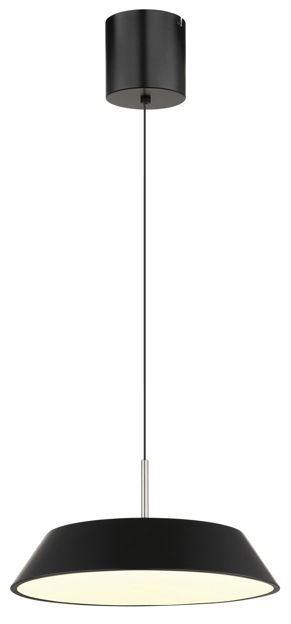 Led-hängeleuchte 3000k, 24w, 2900lm - Schwarz/Weiß, Basics, Kunststoff/Metall (40/180cm) - Globo