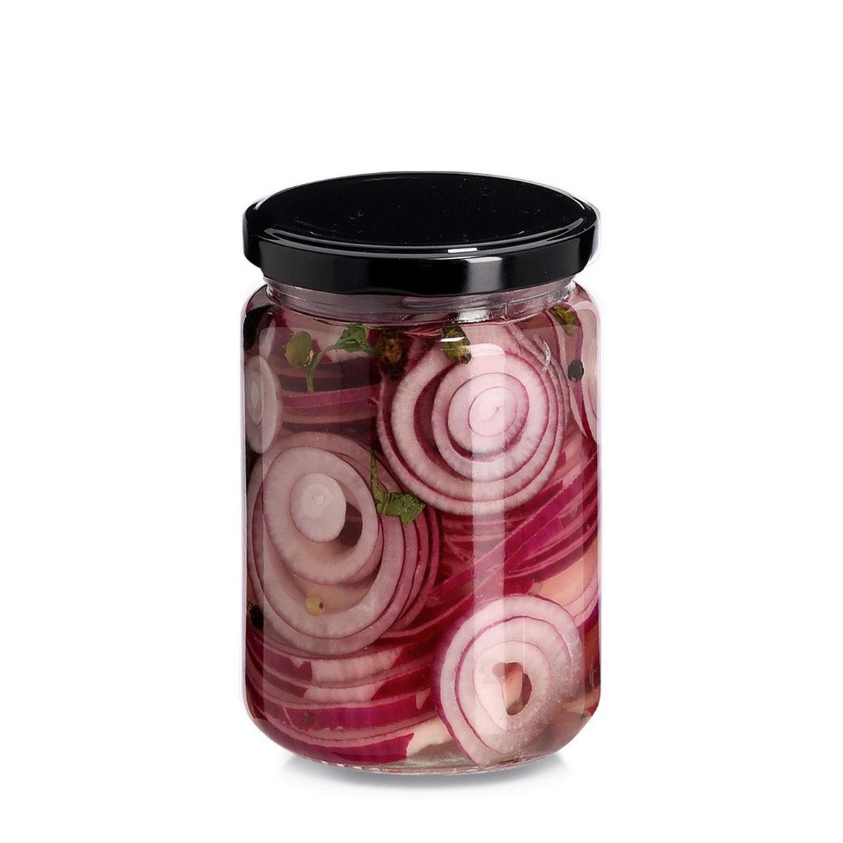 VORRATSGLAS Glas, BxHxT: ca. 7,5x7,5x11 cm - Transparent/Schwarz, Design, Glas (7,5/7,5/11cm)