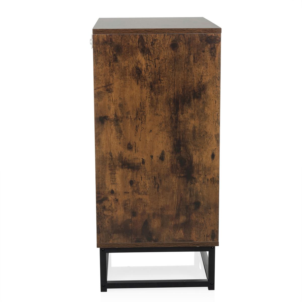 Kommode Vinstra Braun/schwarz B: 60 Cm - Schwarz/Braun, MODERN, Holzwerkstoff (60/83,5/38,5cm) - MID.YOU