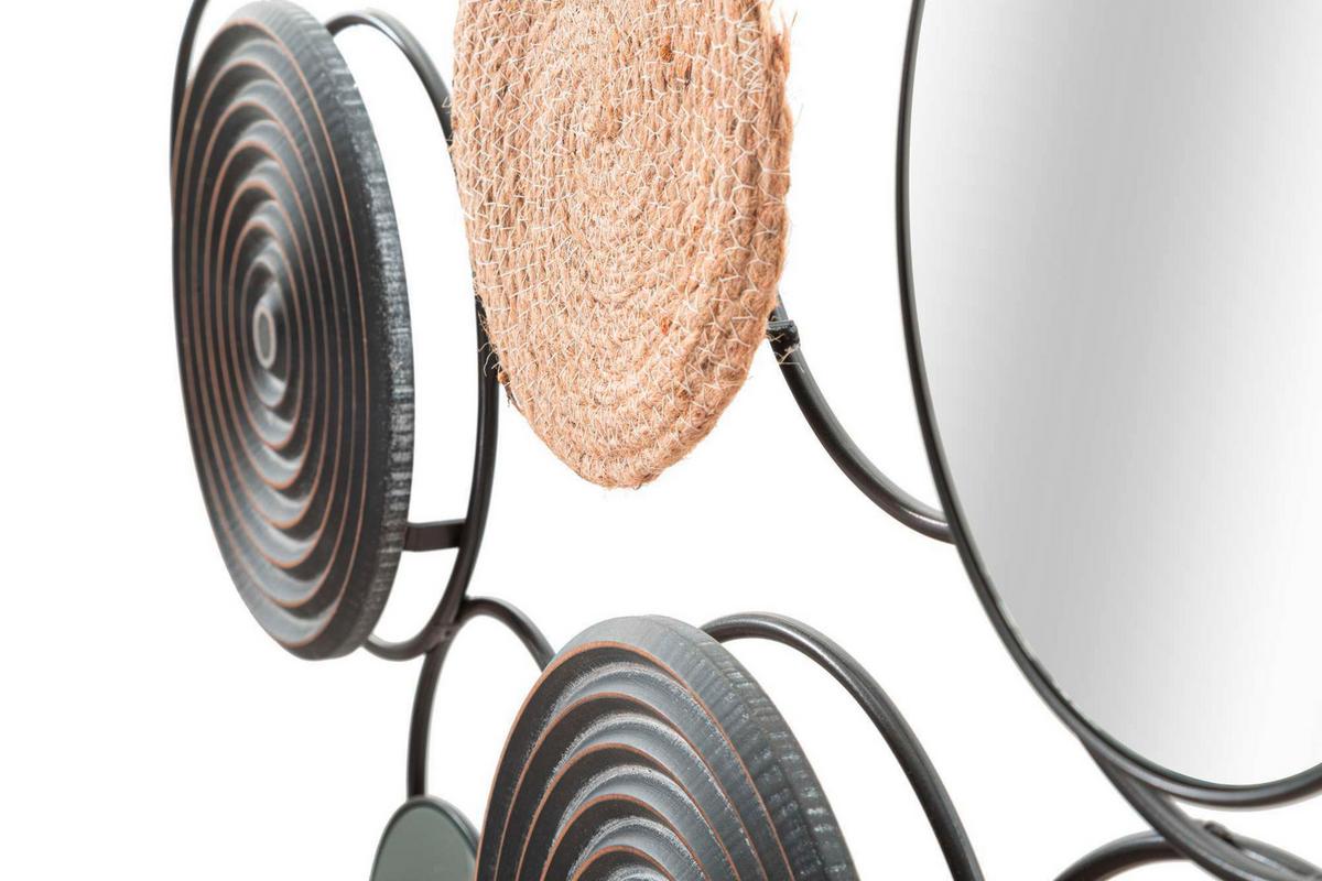 Wanddeko Triby Braun, Schwarz B: 52 cm - Schwarz/Braun, Basics, Holz/Metall (52/106/5cm)