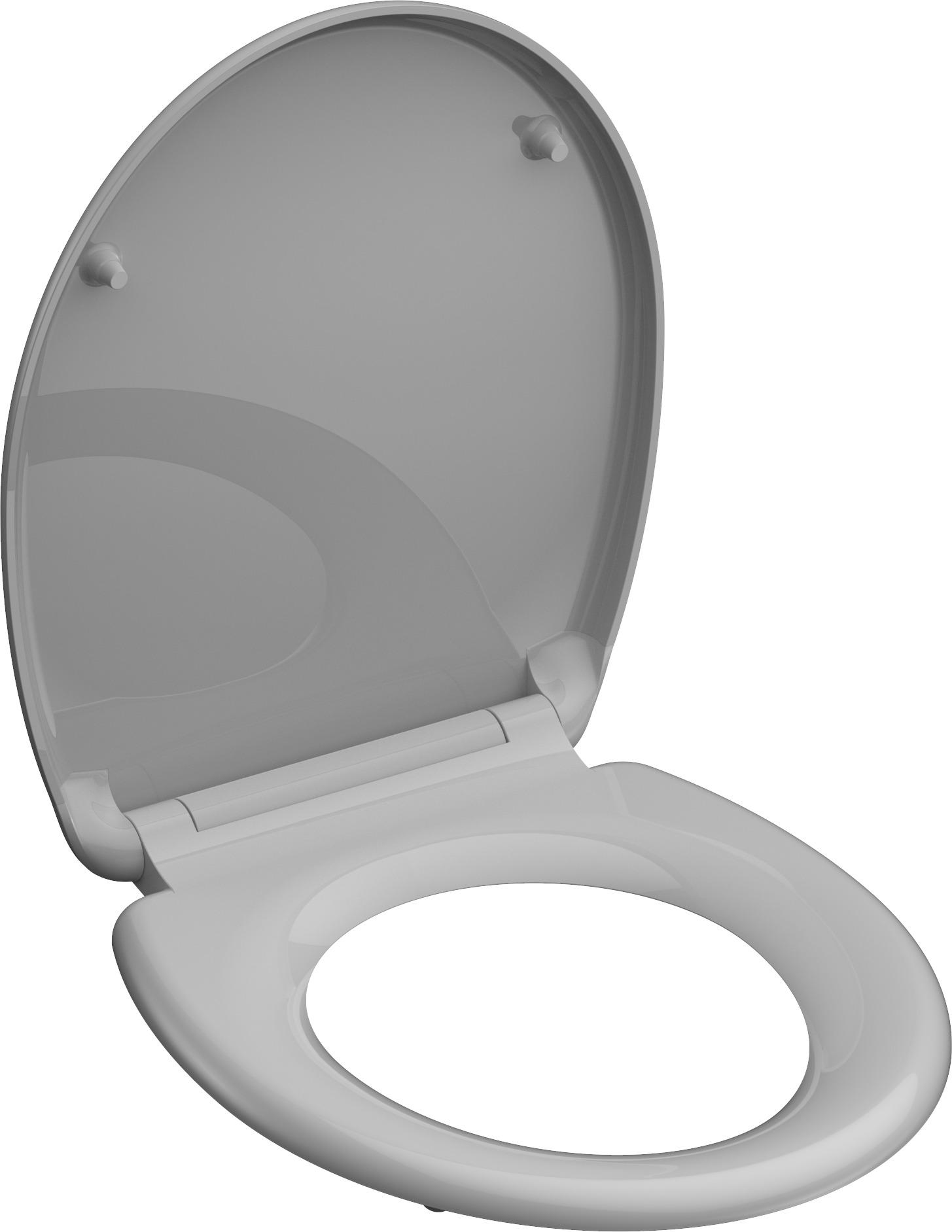 WC-Sitz Duroplast Grau - Grau, Basics, Kunststoff (37,4/2,83/43,5cm)