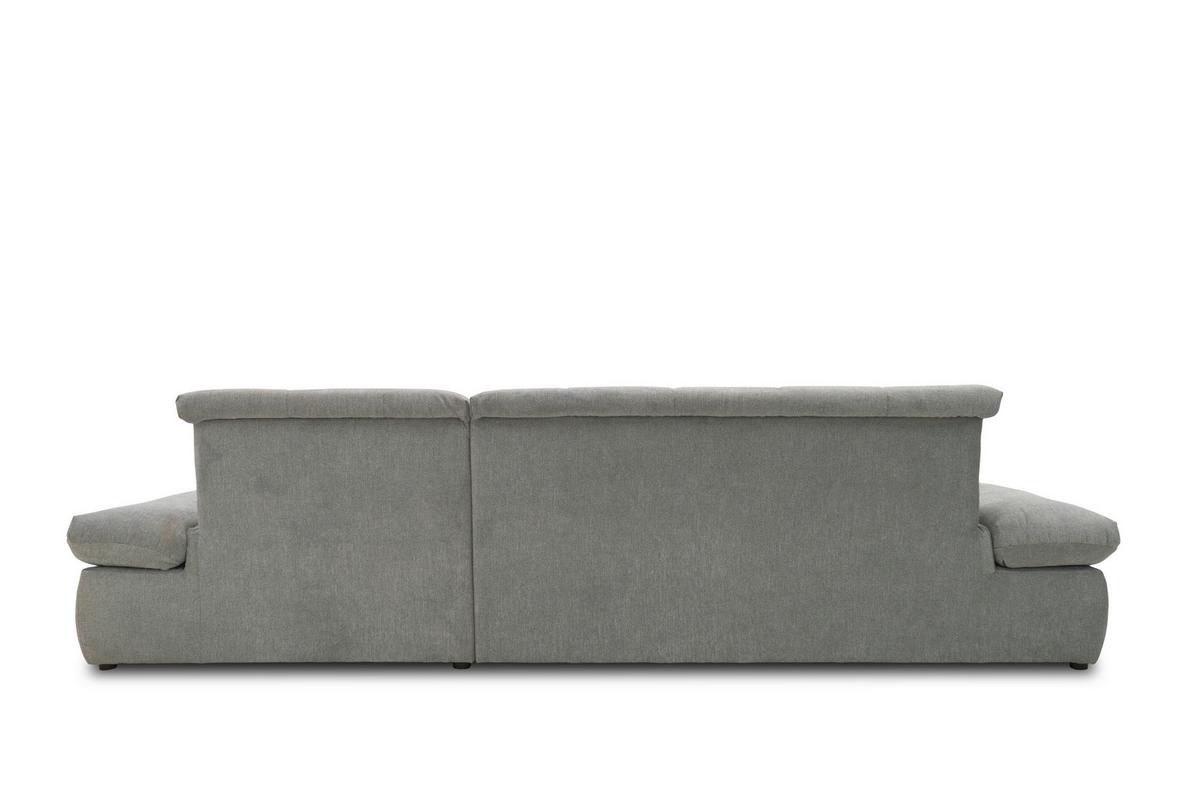 Ecksofa Mit Schlaffunktion Moric Grau Mikrofaser - Chromfarben/Grau, KONVENTIONELL, Textil (300/172cm) - MID.YOU