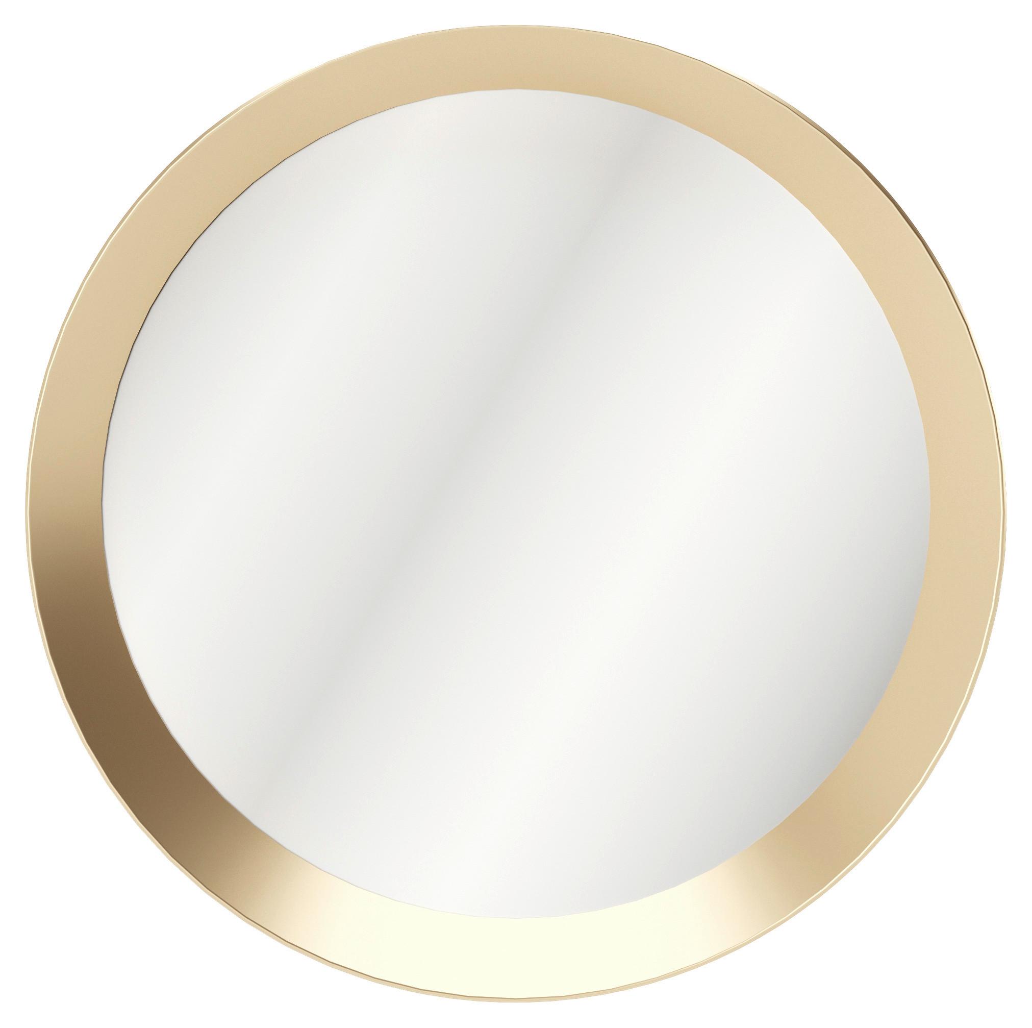 Wandspiegel Grace Rund Ø 80 cm Metallrahmen Goldfarben - Goldfarben, Design, Glas/Metall (80/80/5cm) - Playboy