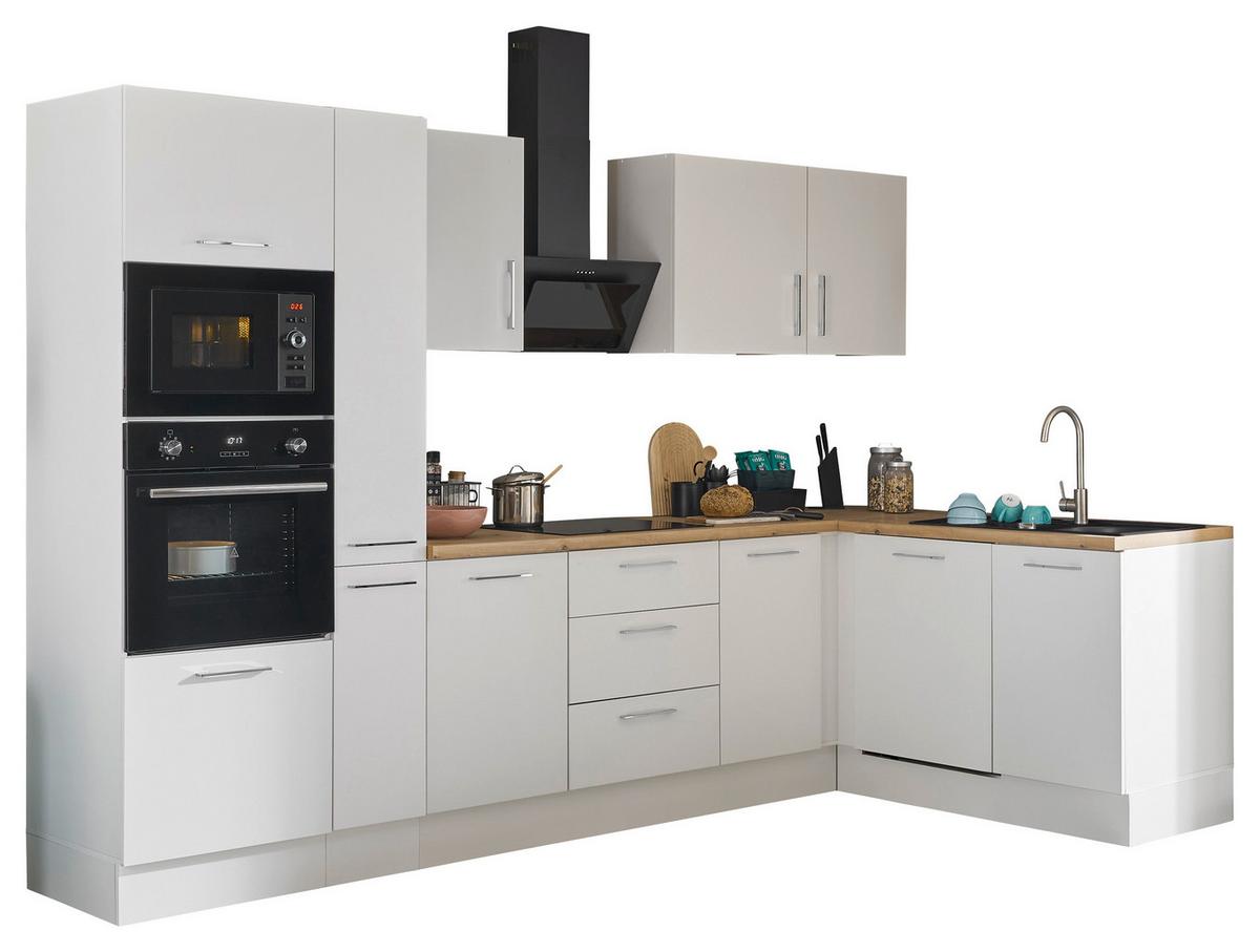 Eckküche Turin Weiß/Eiche Dekor 310x175 cm - Weiß/Eiche Artisan, Basics, Holzwerkstoff (310/175cm) - MID.YOU