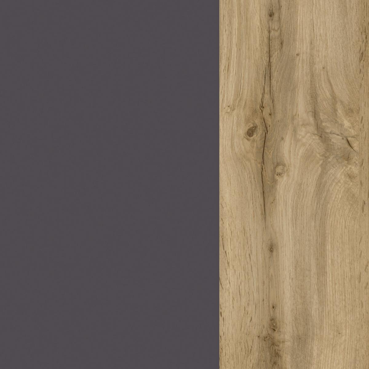Küchenzeile Sorrento Mit Geräten B: 270 cm Anthrazit - Eichefarben/Anthrazit, MODERN, Holzwerkstoff (270/200/60cm) - Held