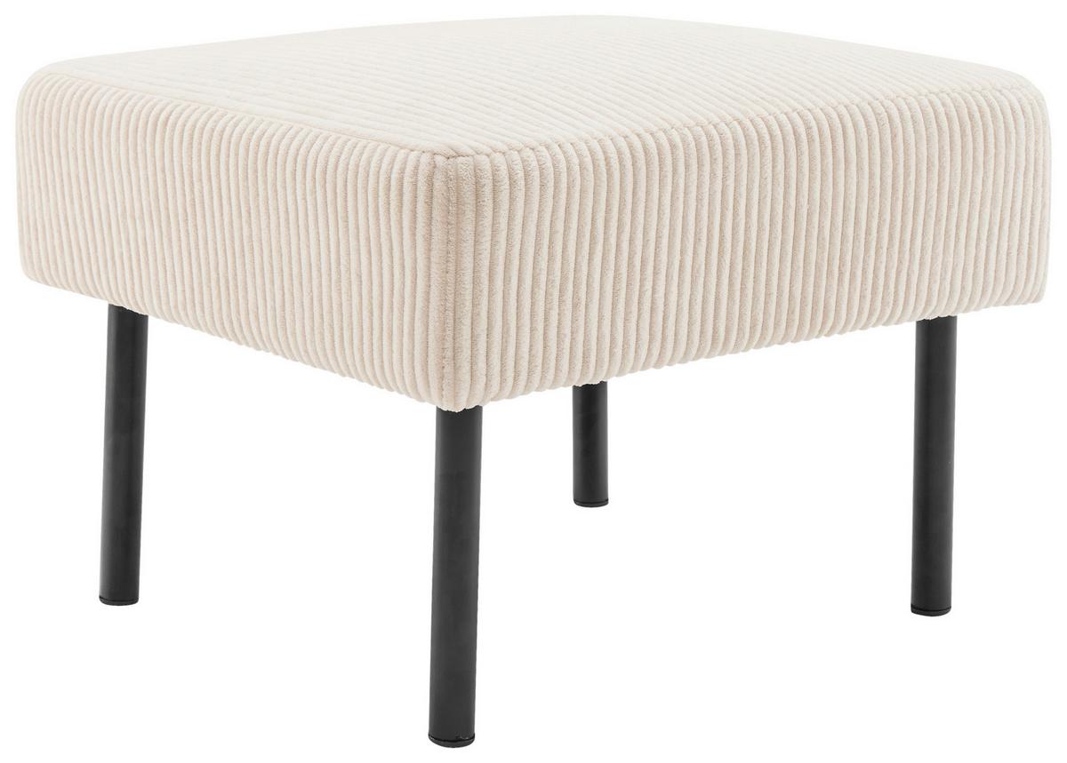 Taburetka MIAMI, béžový menčester - béžová, Modern, kov/drevo (55/42/50cm) - Based