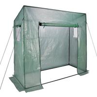 Gewächshaus 1,54m² Metall /Kunststoff Grün/Transparent - Transparent/Grün, Basics, Kunststoff/Metall (200/148-169/77cm)