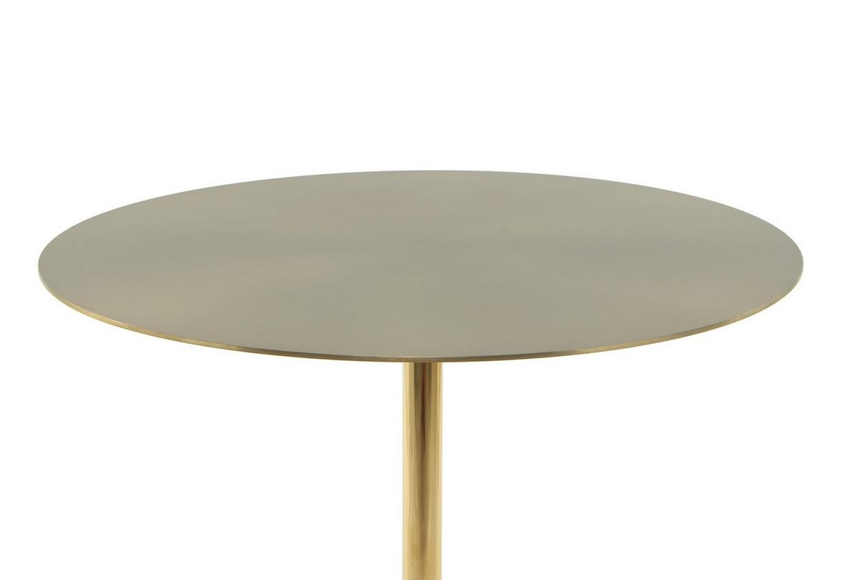 Beistelltisch Oscar Schwarz, Goldfarben B: 40cm - Goldfarben/Schwarz, Design, Glas/Stein (40 cm/53 cm/40 cmcm) - Kayoom