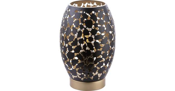 Tischlampe Amrei Schwarz/ Goldfarben Mit Schalter - Goldfarben/Schwarz, ROMANTIK / LANDHAUS, Metall (15/23cm) - James Wood