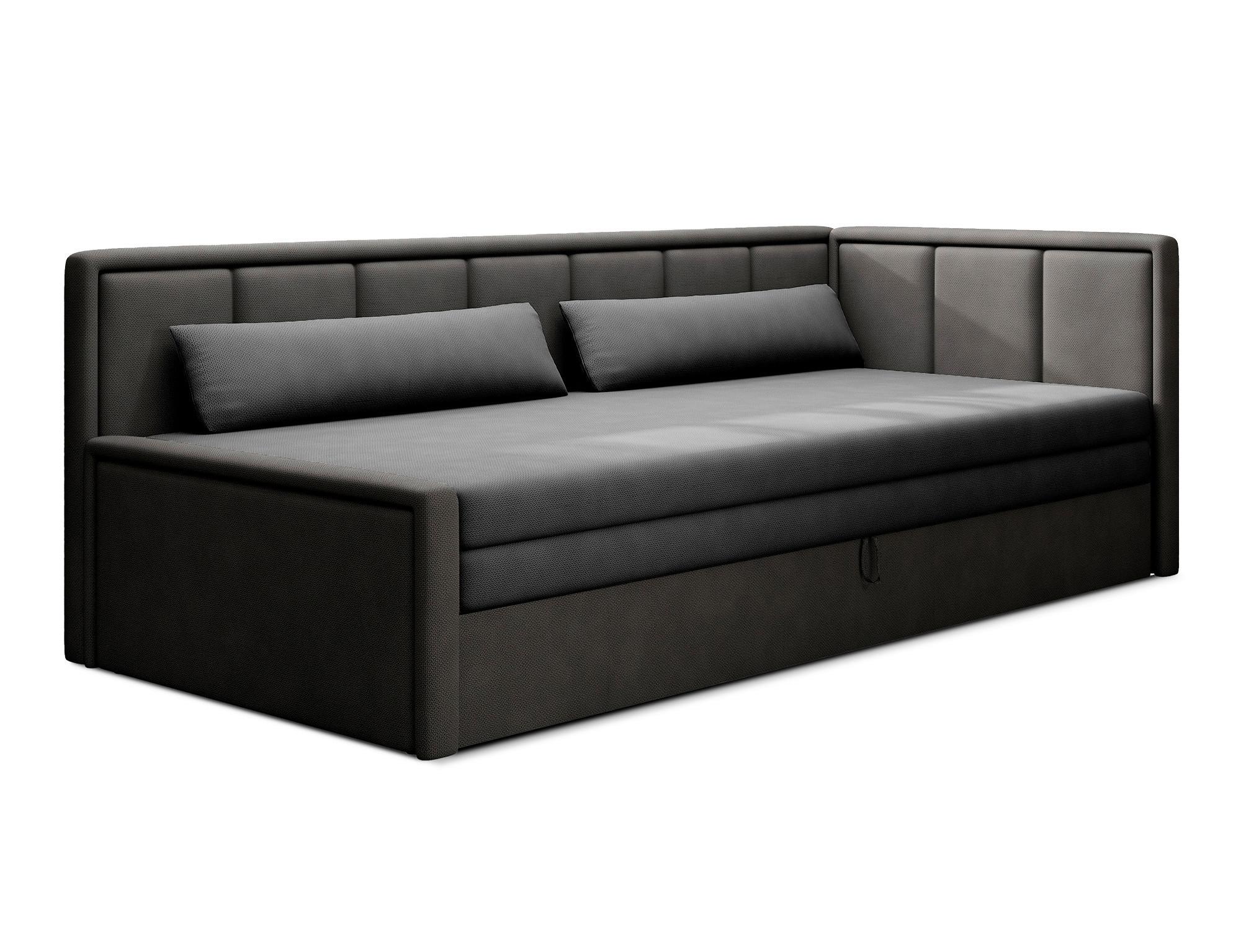 Récamiere Fulgeo Anthrazit/schwarz B: 214 Cm - Anthrazit/Schwarz, Design, Textil (214/77/82cm) - MID.YOU